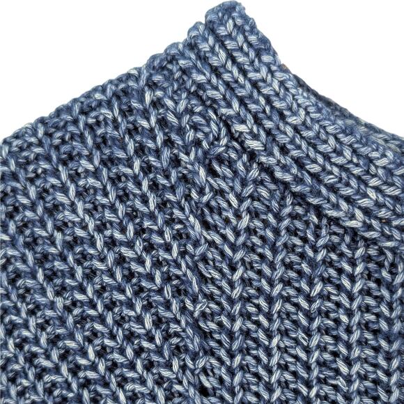 LOFT Lou & Grey Marled Knit Sweater Hygge Cozy Nautical Preppy Casual Blue Small - Picture 3 of 9